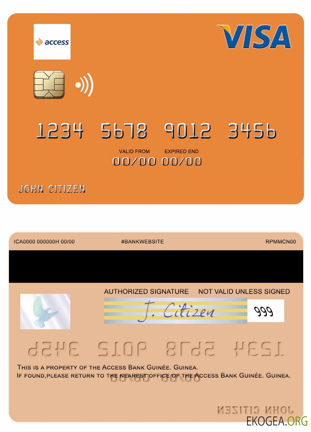 Carte de débit visa Guinea Access Bank Guinée